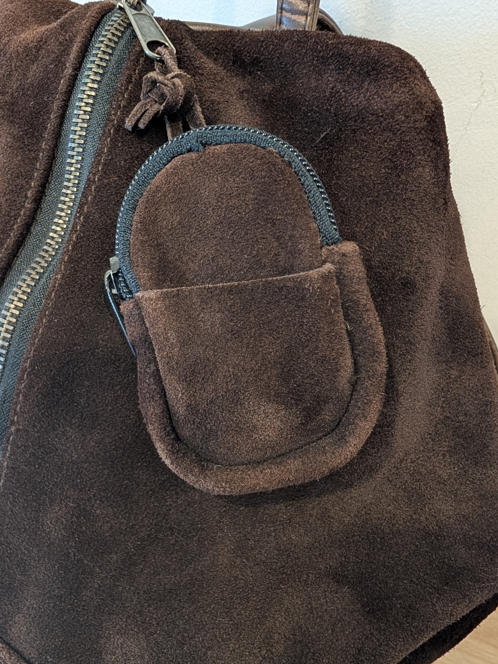 VTG Jeanne Lottie Canada Suede & Leather Convertible Backpack | Rare Slouchy Bag - Picture 13 of 16